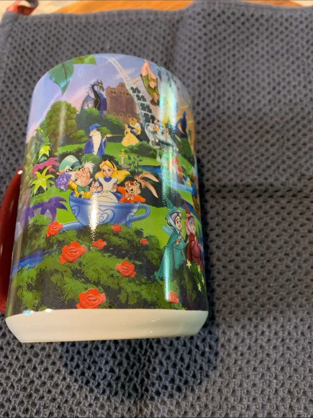 Disney Maroon Ceramic Mug with White Walt Disney World Logo